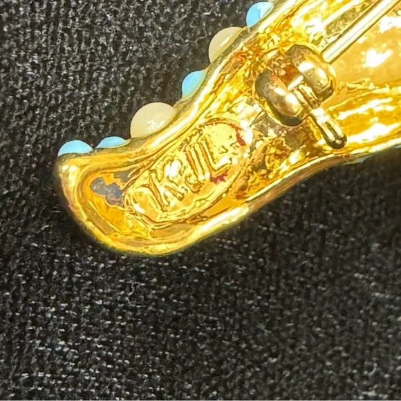 Vintage Kenneth Jay Lane for Avon 2005 Starfish Brooch and Earrings Set RARE - Picture 3 of 5